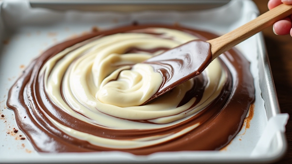 Homemade Almond Bark Recipe: Simple, Delicious, and Perfect for Gifting - Step 5: Create a Marbled Effect