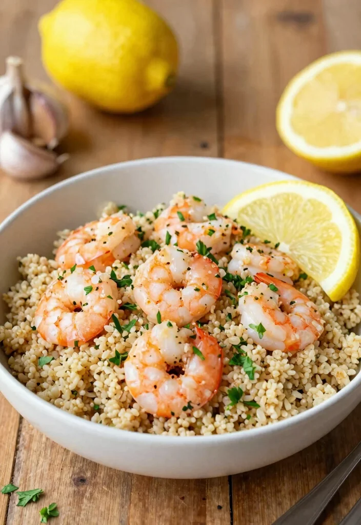 12 Low Calorie High Protein One Pot Recipes That Will Help You Shed Those Extra Pounds! - 12. Garlic Lemon Shrimp Quinoa 1