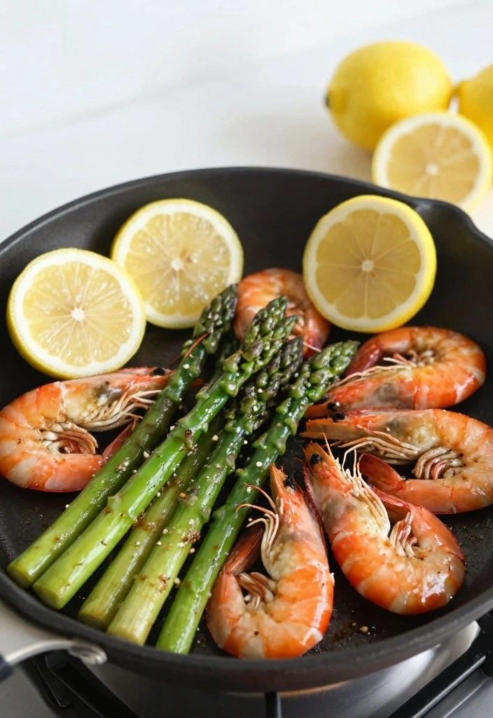 12 One Pot Meals You Can Make in Under 30 Minutes (Family Will Love #5!) - 4. One-Pot Lemon Garlic Shrimp and Asparagus