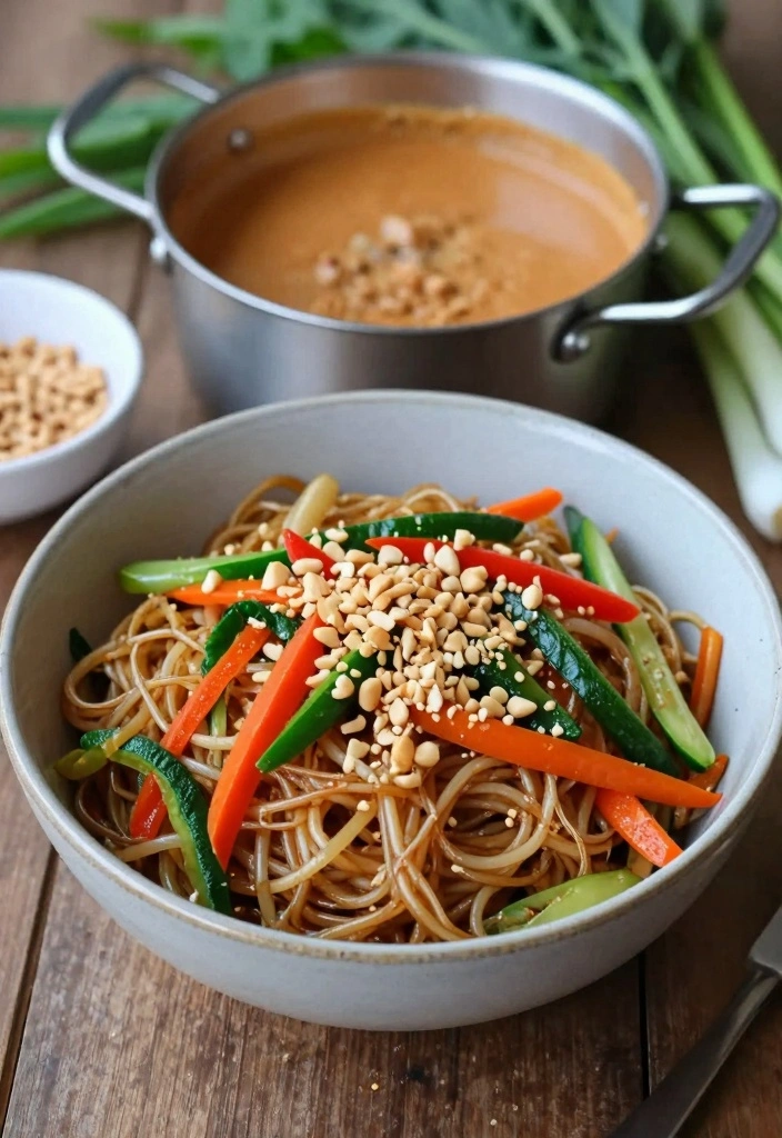 12 One Pot Meals You Can Make in Under 30 Minutes (Family Will Love #5!) - 9. One-Pot Thai Peanut Noodles