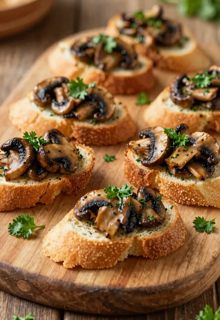 20 Festive Christmas Appetizers That Will Wow Your Guests (You Won't Believe #7!) - 16. Mushroom Crostini 1