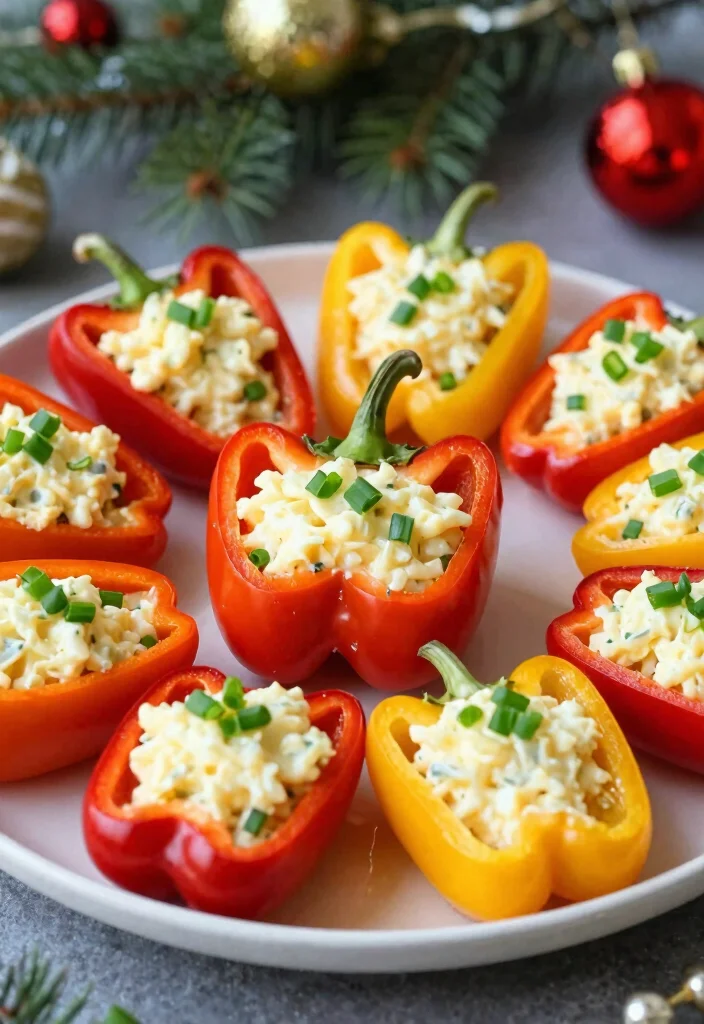 20 Festive Christmas Appetizers That Will Wow Your Guests (You Won't Believe #7!) - 2. Stuffed Mini Peppers 1