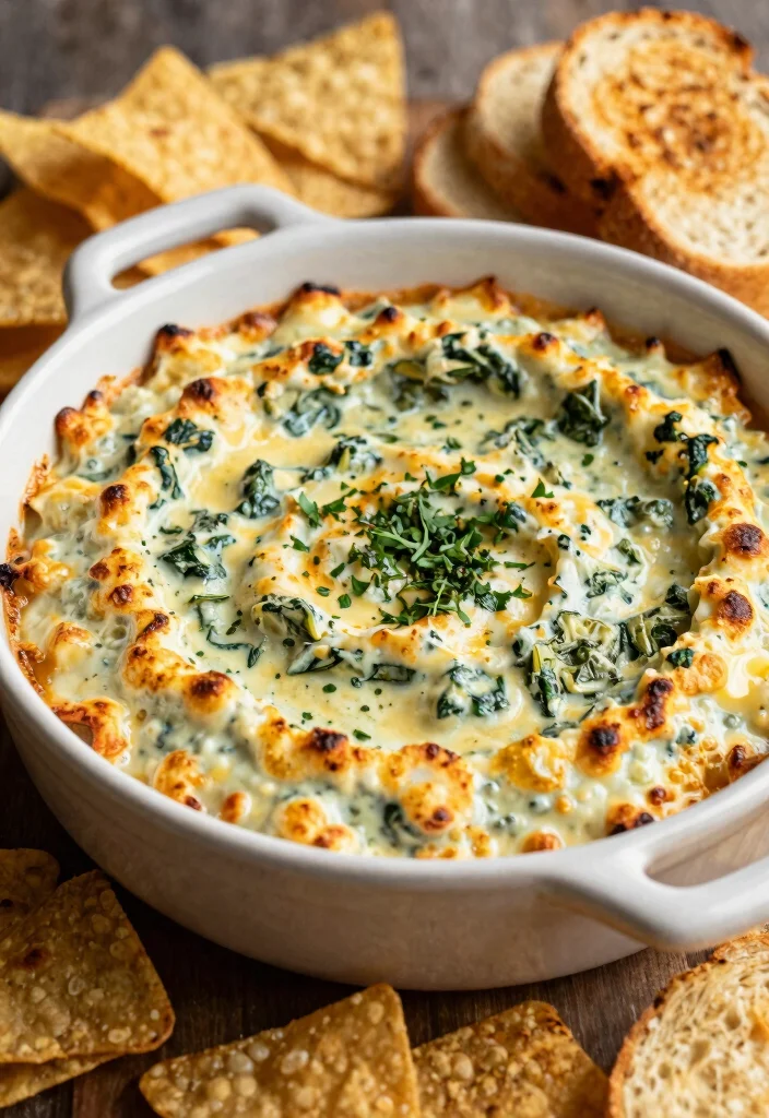20 Festive Christmas Appetizers That Will Wow Your Guests (You Won't Believe #7!) - 5. Spinach and Artichoke Dip 1