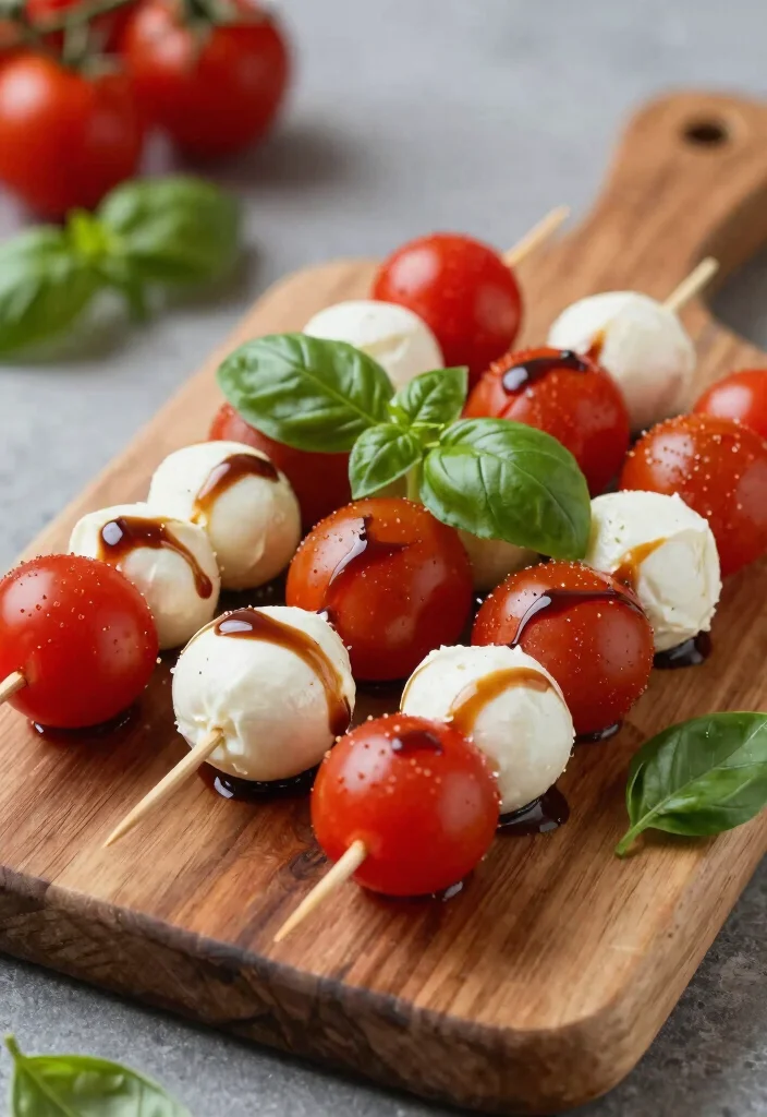 20 Festive Christmas Appetizers That Will Wow Your Guests (You Won't Believe #7!) - 7. Caprese Skewers 1