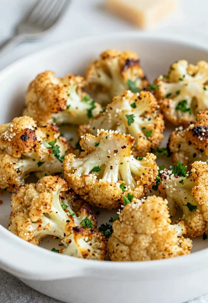 20 Festive Christmas Appetizers That Will Wow Your Guests (You Won't Believe #7!) - 8. Garlic Parmesan Roasted Cauliflower 1