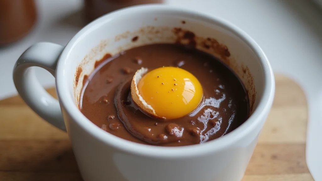 5-Minute Flourless Chocolate Nutella Mug Cake: Easy and Irresistible - Step 3: Add Nutella and Egg