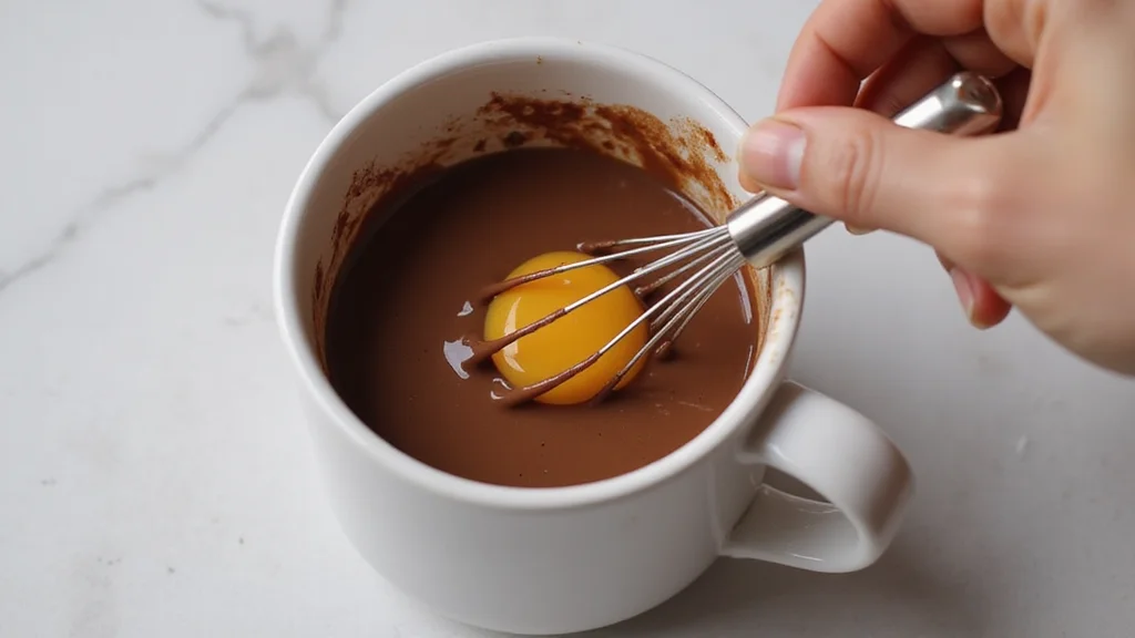 5-Minute Flourless Chocolate Nutella Mug Cake: Easy and Irresistible - Step 4: Mix Ingredients