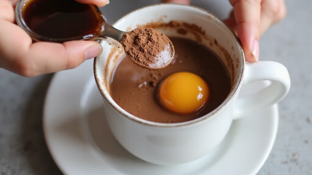 5-Minute Flourless Chocolate Nutella Mug Cake: Easy and Irresistible - Step 5: Add Dry Ingredients