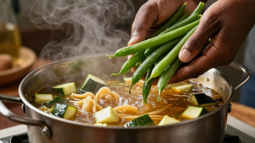Easy Minestrone Soup Recipe: Packed with Veggies and Flavor - Step 6: Add Remaining Vegetables and Pasta 1