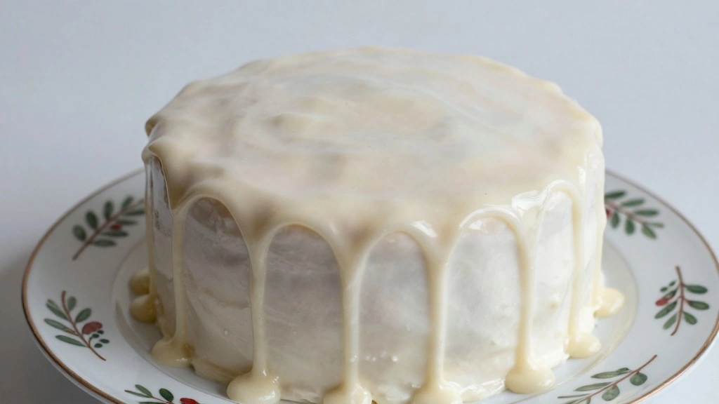 How to Make Retro Christmas Royale Cake: A Festive Classic - Step 11: Glaze the Cake 1