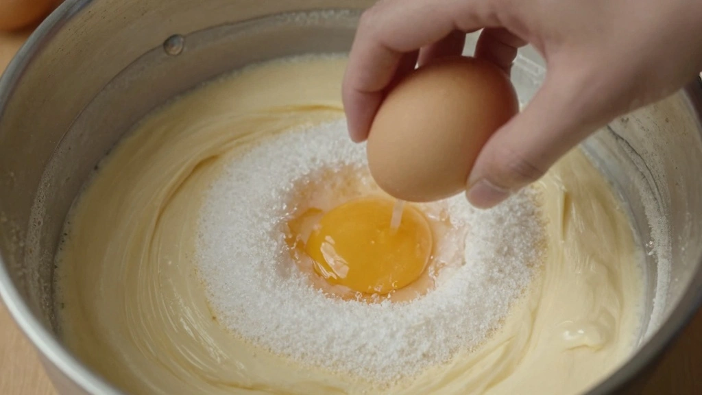 How to Make Retro Christmas Royale Cake: A Festive Classic - Step 4: Add Eggs 1