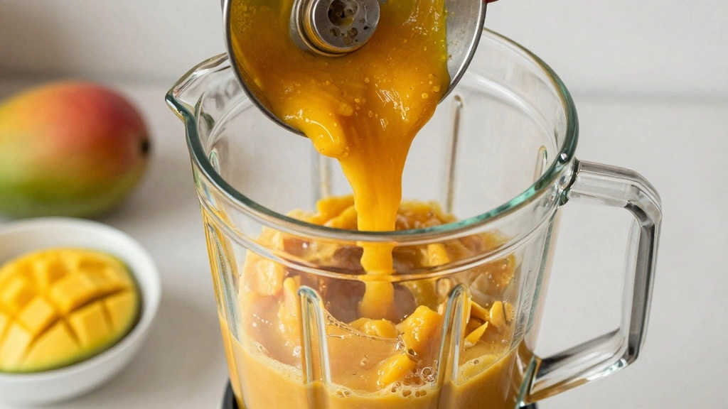 Mango and Salted Caramel Ice Cream Cake: The Perfect Summer Dessert - Step 2: Make the Mango Layer 1