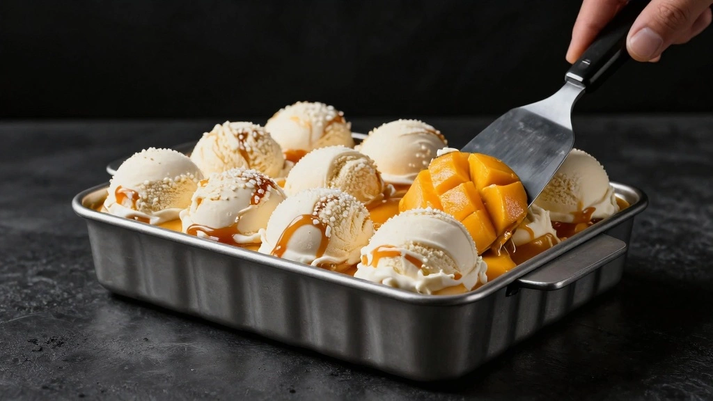Mango and Salted Caramel Ice Cream Cake: The Perfect Summer Dessert - Step 5: Assemble the Ice Cream Cake 1