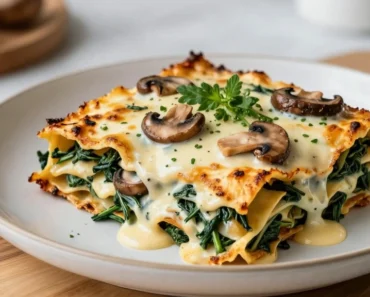 Mushroom and Spinach Lasagna: A Creamy, Flavor-Packed Vegetarian Delight