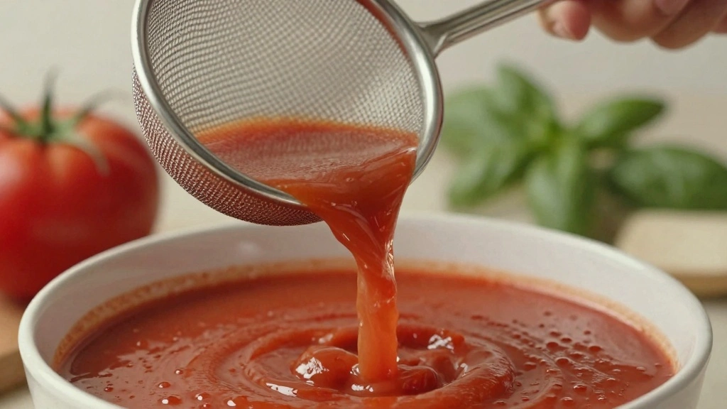 Quick and Easy Tomato Soup: Ready in 30 Minutes! - Step 7: Strain the Soup 1