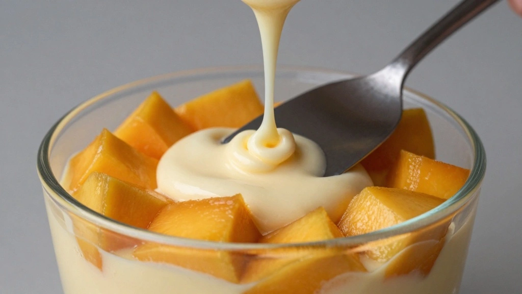 Refreshing Mango Custard Trifle: A Tropical Delight - Step 7: Pour Custard Layer 1