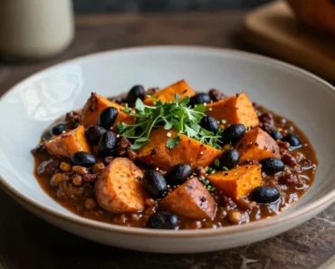 Spicy Sweet Potato and Black Bean Chili: A Hearty Vegan Meal for Cozy Nights