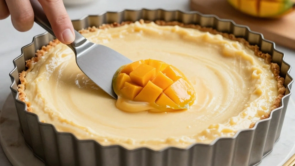 The Ultimate Mango Cheesecake Recipe: Rich, Creamy, and Flavorful - Step 4: Fill the Crust 1