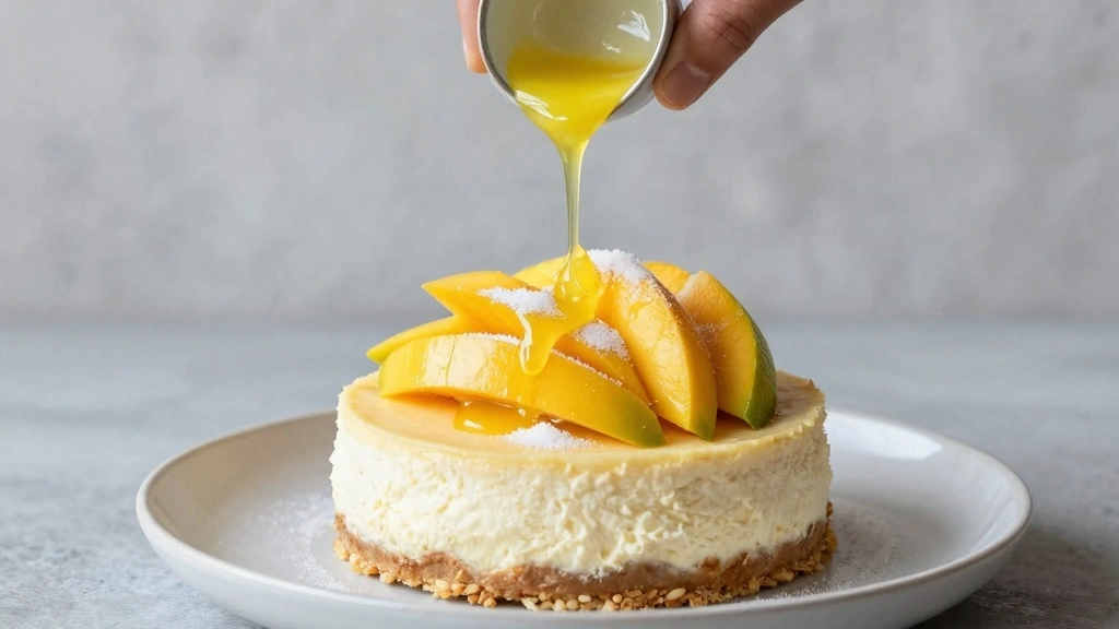 The Ultimate Mango Cheesecake Recipe: Rich, Creamy, and Flavorful - Step 8: Prepare the Topping 1